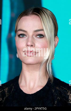 Margot Robbie partecipa ai British Academy Film Awards 73rd alla Royal Albert Hall di Londra, Inghilterra. Foto Stock