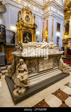 Tomba del Cardinale Silíceo, Collegio reale di Noble Maidens, Toledo, Castilla-la Mancha, Spagna Foto Stock