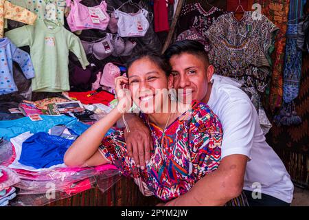 mercado tradicional, Chichicastenango, Quiché, Guatemala, America Centrale Foto Stock