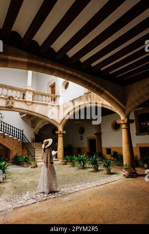 CAN Oleza palazzo ordinato per essere costruito dalla famiglia Descos nel 15th ° secolo, Monumento storico-artistico, Palma, maiorca, isole baleari, spagna, Foto Stock