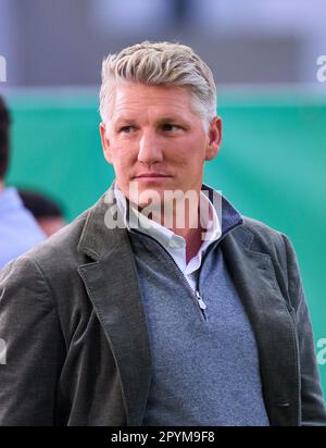 Stoccarda, Germania. 03rd maggio, 2023. Bastian SCHWEINSTEIGER, co-moderatore ARD nella partita VFB STUTTGART - EINTRACHT FRANKFURT 2-3 DFB-Pokal, Coppa di calcio tedesca, semifinale il 03 maggio 2023 a Stoccarda, Germania. Credito per la stagione 2022/2023: Peter Schatz/Alamy Live News Foto Stock