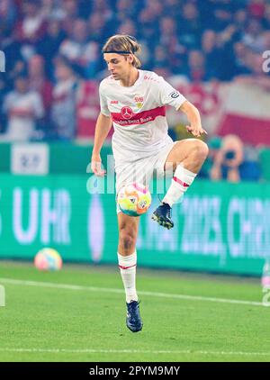 Stoccarda, Germania. 03rd maggio, 2023. Borna SOSA, VFB 24 nella partita VFB STUTTGART - EINTRACHT FRANCOFORTE 2-3 DFB-Pokal, Coppa di Calcio tedesca, semifinale il 03 maggio 2023 a Stoccarda, Germania. Credito per la stagione 2022/2023: Peter Schatz/Alamy Live News Foto Stock