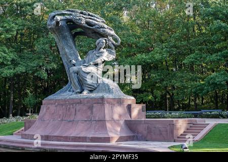 Statua di Chopin di Varsavia Foto Stock