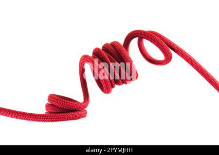 Red laccio contro uno sfondo bianco Foto Stock