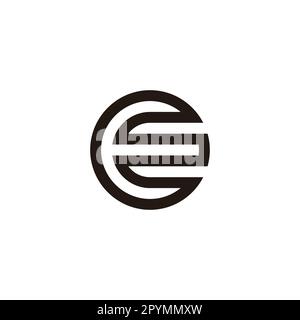 Lettera e in D, simbolo geometrico triangolare semplice vettore logo Illustrazione Vettoriale