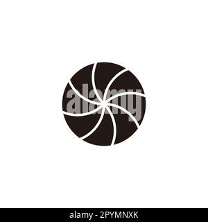 porta, cerchio, tecnologia simbolo geometrico semplice logo vettore Illustrazione Vettoriale