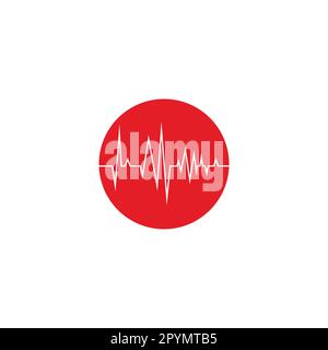 Grafico vocale, simbolo geometrico circolare semplice vettore logo Illustrazione Vettoriale