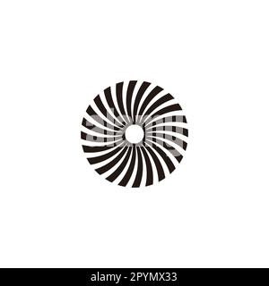 Sole o nastro simbolo geometrico semplice logo vettore Illustrazione Vettoriale