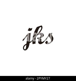 Lettera JKS CONNECT simbolo geometrico semplice vettore logo Illustrazione Vettoriale