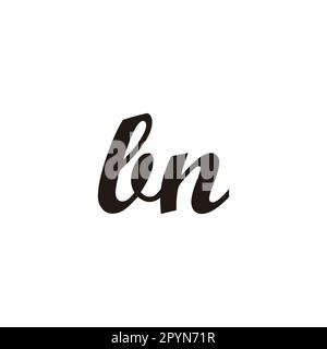 Lettera bn CONNECT geometrico semplice simbolo vettore Illustrazione Vettoriale