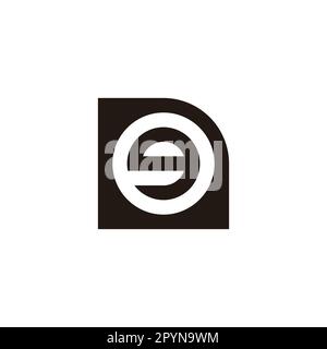 Lettera g nel file, cerchio simbolo geometrico semplice vettore logo Illustrazione Vettoriale