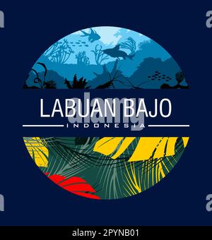 isola di labuan bajo indonesia Illustrazione Vettoriale