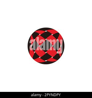 Sfera, piega simbolo geometrico semplice logo vettore Illustrazione Vettoriale