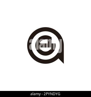 Lettera B messaggio, cerchio simbolo geometrico semplice vettore logo Illustrazione Vettoriale