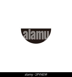 Sorriso, simbolo, simbolo geometrico semplice logo vettore Illustrazione Vettoriale