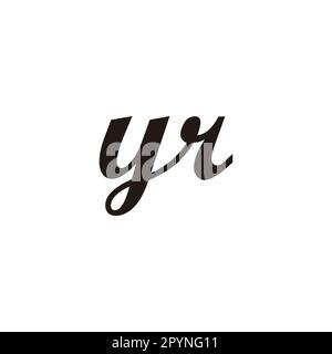 Lettera YR CONNECT simbolo geometrico semplice vettore logo Illustrazione Vettoriale