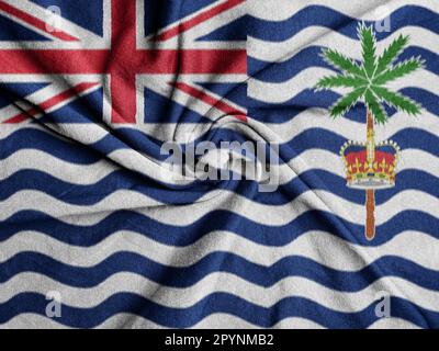 Bandiera del tessuto del commissario del territorio britannico dell'Oceano Indiano, bandiera nazionale del commissario del territorio britannico dell'Oceano Indiano Foto Stock