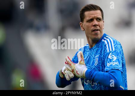 Torino, Italia. 3 maggio 2023. Wojciech Szczesny della Juventus FC reagisce durante la Serie A partita di calcio tra Juventus FC e US Lecce. Credit: Nicolò campo/Alamy Live News Foto Stock