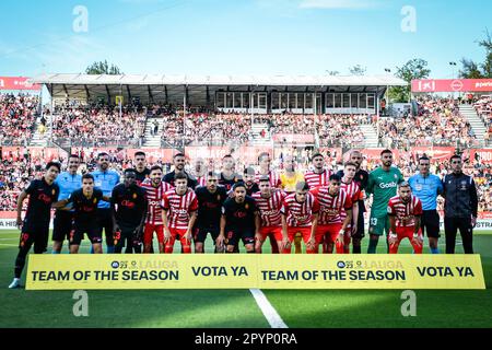 Girona, Spagna. 04th maggio, 2023. La Liga Santander partita tra Girona FC e RCD Mallorca all'Estadio Municipal de Montilivi, a Girona, Spagna il 4 maggio 2023. (Foto/Felipe Mondino) Credit: Live Media Publishing Group/Alamy Live News Foto Stock