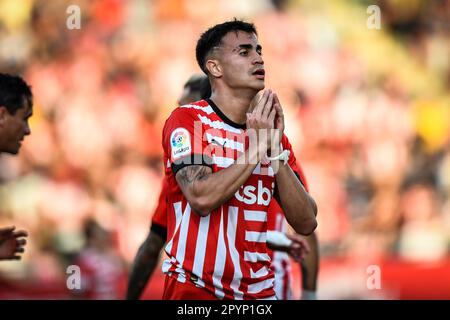 Girona, Spagna. 04th maggio, 2023. La Liga Santander partita tra Girona FC e RCD Mallorca all'Estadio Municipal de Montilivi, a Girona, Spagna il 4 maggio 2023. (Foto/Felipe Mondino) Credit: Live Media Publishing Group/Alamy Live News Foto Stock