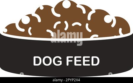 Dog feed icona vettore illustrazione semplice disegno Illustrazione Vettoriale