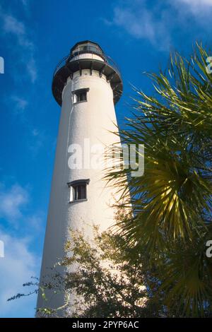 St Simons Island Lighthouse (1872), Georgia USA Foto Stock