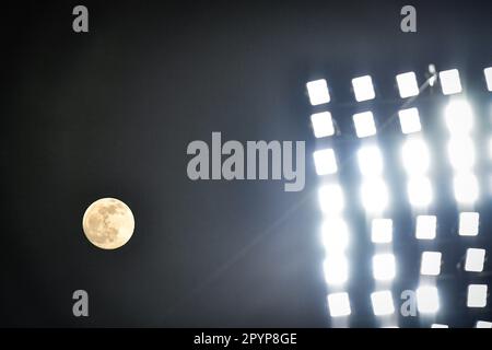 Girona, Spagna. 04th maggio, 2023. La Liga Santander partita tra Girona FC e RCD Mallorca all'Estadio Municipal de Montilivi, a Girona, Spagna il 4 maggio 2023. (Foto/Felipe Mondino) Credit: Live Media Publishing Group/Alamy Live News Foto Stock