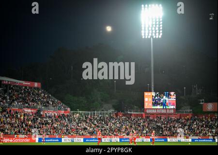 Girona, Spagna. 04th maggio, 2023. La Liga Santander partita tra Girona FC e RCD Mallorca all'Estadio Municipal de Montilivi, a Girona, Spagna il 4 maggio 2023. (Foto/Felipe Mondino) Credit: Live Media Publishing Group/Alamy Live News Foto Stock