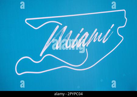 Miami Gardens, Etats Unis. 04th maggio, 2023. Miami durante il Gran Premio di Formula 1 Crypto.com Miami 2023, 5th° round del Campionato del mondo di Formula uno 2023 dal 05 al 07 maggio 2023 sull'autodromo internazionale di Miami, a Miami Gardens, Florida, Stati Uniti d'America - Photo Florent Gooden/DPPI Credit: DPPI Media/Alamy Live News Foto Stock