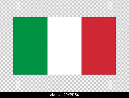 Bandiera d'Italia. Bandiera italiana su sfondo trasparente. Vettore Illustrazione Vettoriale