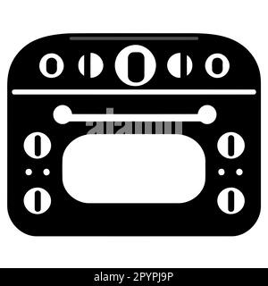 oggetto cucina in bianco e nero disegno vettoriale minimalistico Illustrazione Vettoriale