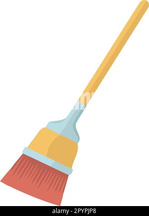 scopa casa pulizia oggetto minimalista illustrazione vettoriale Illustrazione Vettoriale