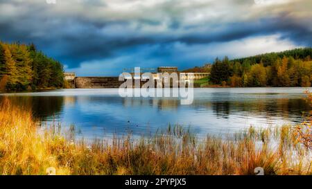 Diga di Lairg, Loch Shin Foto Stock