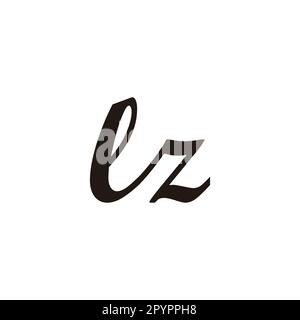 Lettera Lz CONNECT simbolo geometrico semplice vettore logo Illustrazione Vettoriale