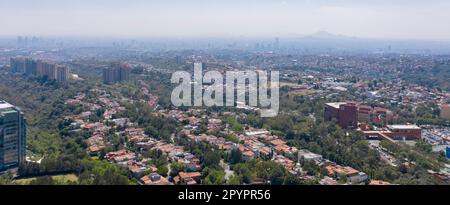 Vista aerea di Città del Messico dall'area di Santa Fe Foto Stock