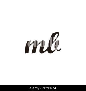 Lettera mb CONNECT simbolo geometrico semplice vettore logo Illustrazione Vettoriale