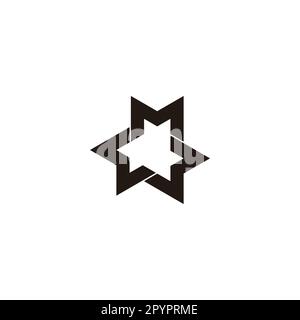 Tre lettere M, simbolo geometrico arrotondato semplice vettore logo Illustrazione Vettoriale