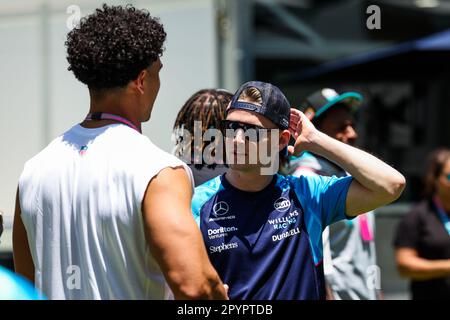 Miami Gardens, Florida, Stati Uniti, 04/05/2023, SARGEANT Logan (stati uniti), Williams Racing FW45, ritratto durante il Gran Premio di Formula 1 Crypto.com Miami 2023, 5th° round del Campionato del mondo di Formula uno 2023 dal 05 al 07 maggio 2023 sull'autodromo internazionale di Miami, a Miami Gardens, Florida, Stati Uniti d'America - Foto: Florent Gooden/DPPI/LiveMedia Foto Stock