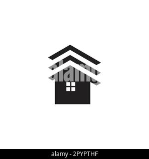 Casa, proprietà simbolo geometrico semplice logo vettore Illustrazione Vettoriale