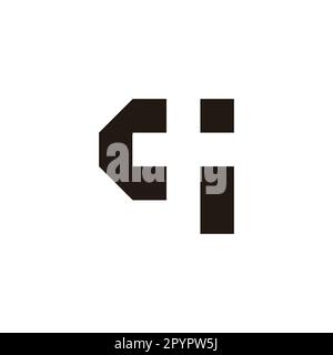 Lettera q più, simbolo geometrico quadrato semplice vettore logo Illustrazione Vettoriale