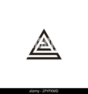 Numero 2 nella lettera S triangolo simbolo geometrico semplice logo vettore Illustrazione Vettoriale