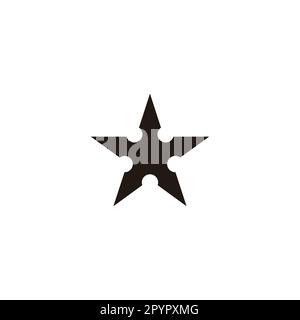 Stella, coltello simbolo geometrico semplice logo vettore Illustrazione Vettoriale