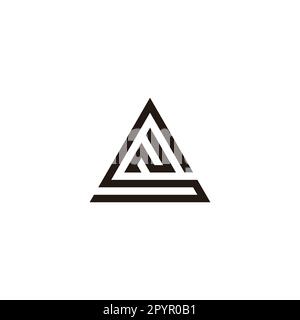 Lettera N nel triangolo S simbolo geometrico semplice vettore logo Illustrazione Vettoriale