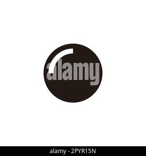 Lettera r palla simbolo geometrico semplice logo vettore Illustrazione Vettoriale