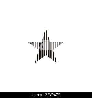 Lettera stella, linee simbolo geometrico semplice logo vettore Illustrazione Vettoriale