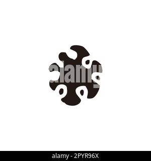 Pittura, illustrazione simbolo geometrico semplice logo vettore Illustrazione Vettoriale