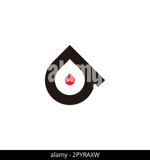 Lettera un fuoco simbolo geometrico semplice logo vettore Illustrazione Vettoriale