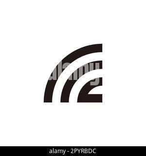 Lettera c simbolo geometrico semplice vettore logo Illustrazione Vettoriale
