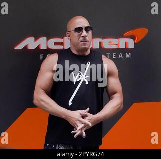 Maimi, Florida, Stati Uniti. 4th maggio, 2023. 4th maggio 2023: VIN Diesel durante il Gran Premio di Formula 1 CRYPTO.com di Miami 2023 all'Hard Rock Stadium di Miami, Florida. Ruscello/AMG. (Credit Image: © AMG/AMG via ZUMA Press Wire) SOLO PER USO EDITORIALE! Non per USO commerciale! Foto Stock