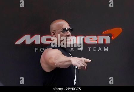 Maimi, Florida, Stati Uniti. 4th maggio, 2023. 4th maggio 2023: VIN Diesel durante il Gran Premio di Formula 1 CRYPTO.com di Miami 2023 all'Hard Rock Stadium di Miami, Florida. Ruscello/AMG. (Credit Image: © AMG/AMG via ZUMA Press Wire) SOLO PER USO EDITORIALE! Non per USO commerciale! Foto Stock